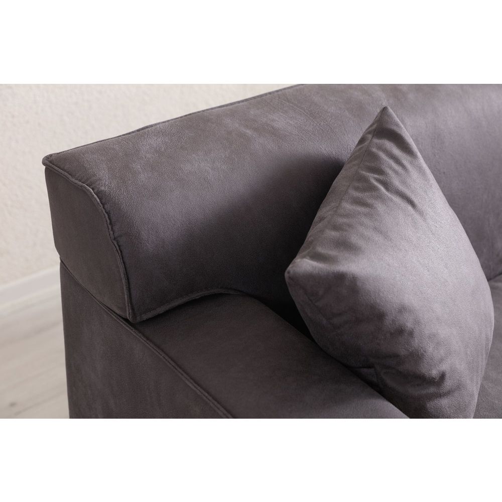Ugaona Sofa Nova Petra R - boja: antracit slika 5