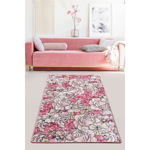 Rosa - Višebojni hodnički tepih u roza boji (60 x 140)