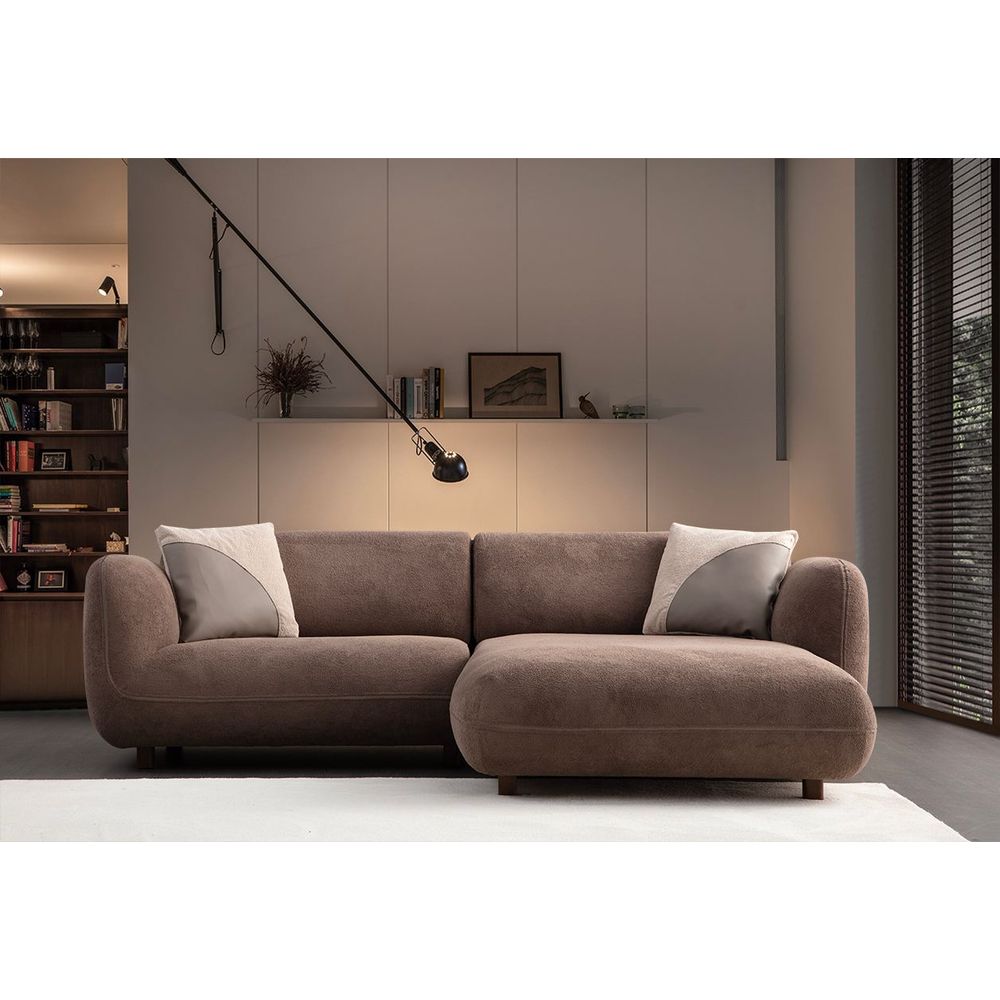 Ugaona sofa Pavia Corner 1 (L1,5+Chl Desno) - smeđa boja slika 2