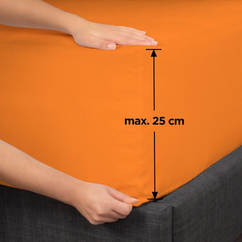 Elastični čaršav Vitapur Lyon - narandžasti 90x200 cm slika 4