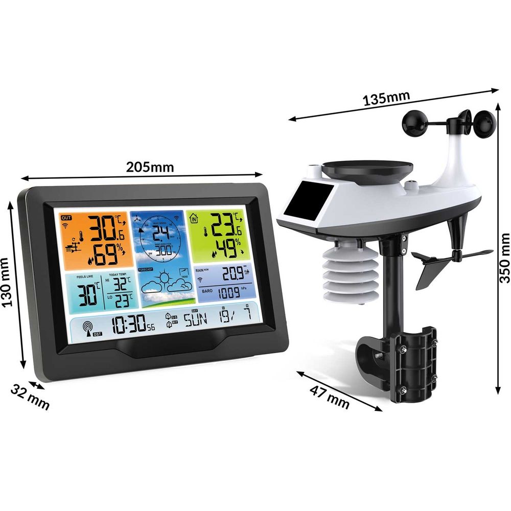 BD-905 grafitna meteorološka stanica sa zaslonom slika 4
