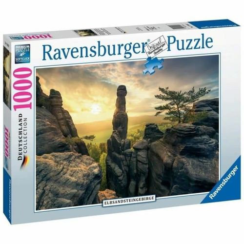 Puzzle Ravensburger 17093 Monolith Elbe Sandstone Mountains 1000 Dijelovi slika 1