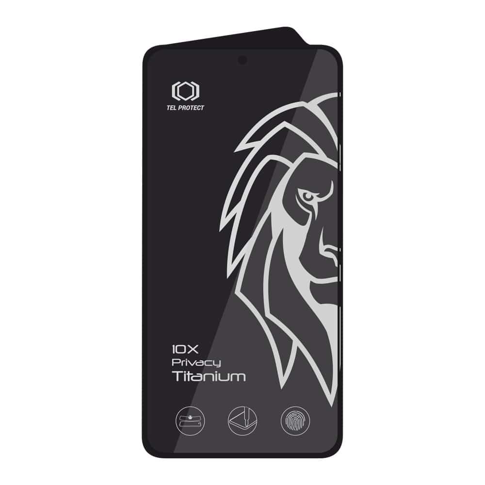 Kaljeno staklo Tel Protect 10X Privacy Titanium za Samsung Galaxy S26 (s otključavanjem otiskom prsta) slika 3