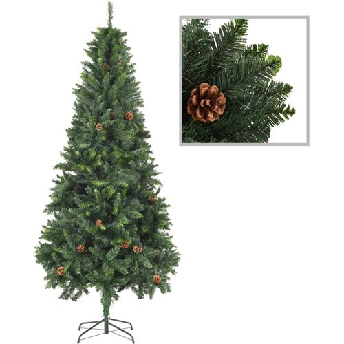 Umjetno božićno drvce sa šiškama zeleno 210 cm slika 17