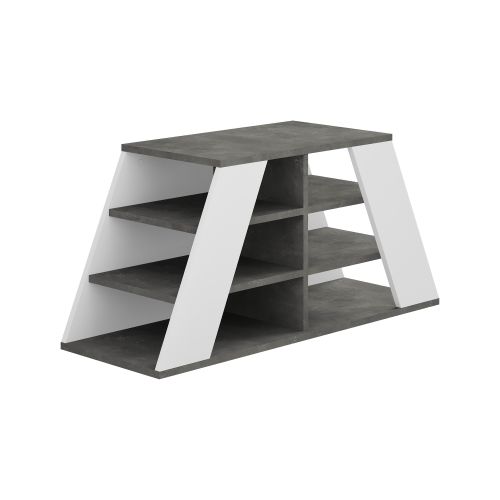 Pyramid Shoe Bench - Grey, White Grey
White Shoe Cabinet slika 5