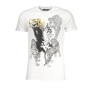 CAVALLI CLASS MEN'S SHORT SLEEVED T-SHIRT WHITE