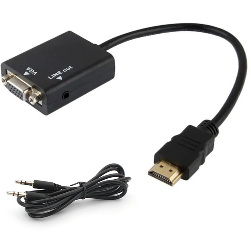 Adapter HDMI na VGA (Audio) crni slika 1