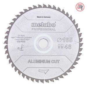 Metabo List Kružne Pile Za Aluminium 165 x 1,6 / 1,2 x 20 / Z = 48 Aluminium Cut Professional – 628276000