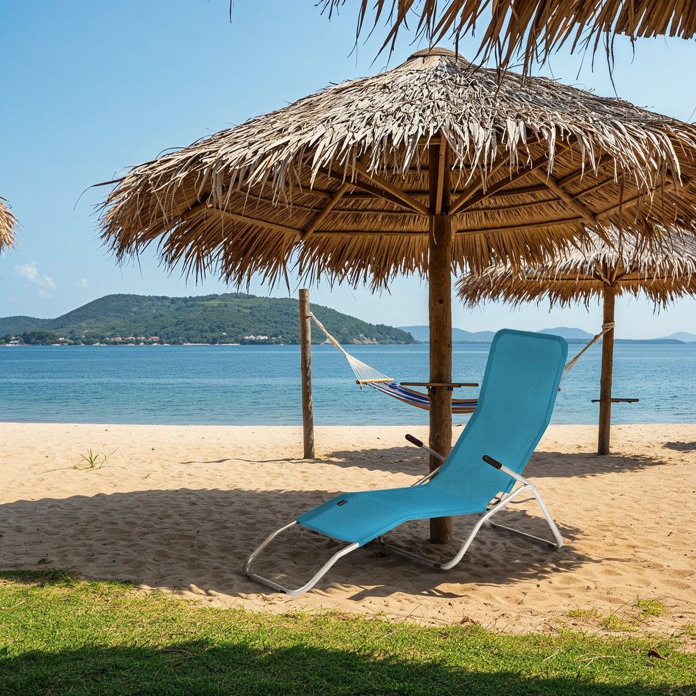 Nils turistička plažna ležaljka tirkizna slika 5