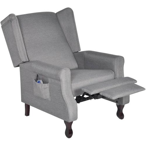 Fotelja za masažu od tkanine siva slika 13