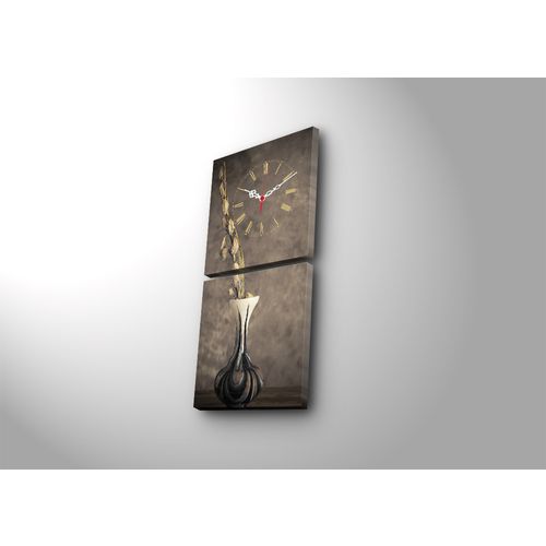 2P2828CS-20 Multicolor Decorative Canvas Wall Clock (2 Pieces) slika 3