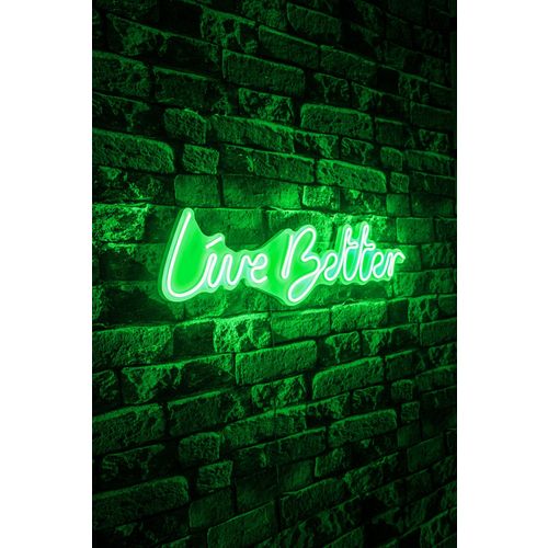 Wallity Zidna LED dekoracija, Live Better - Green slika 3