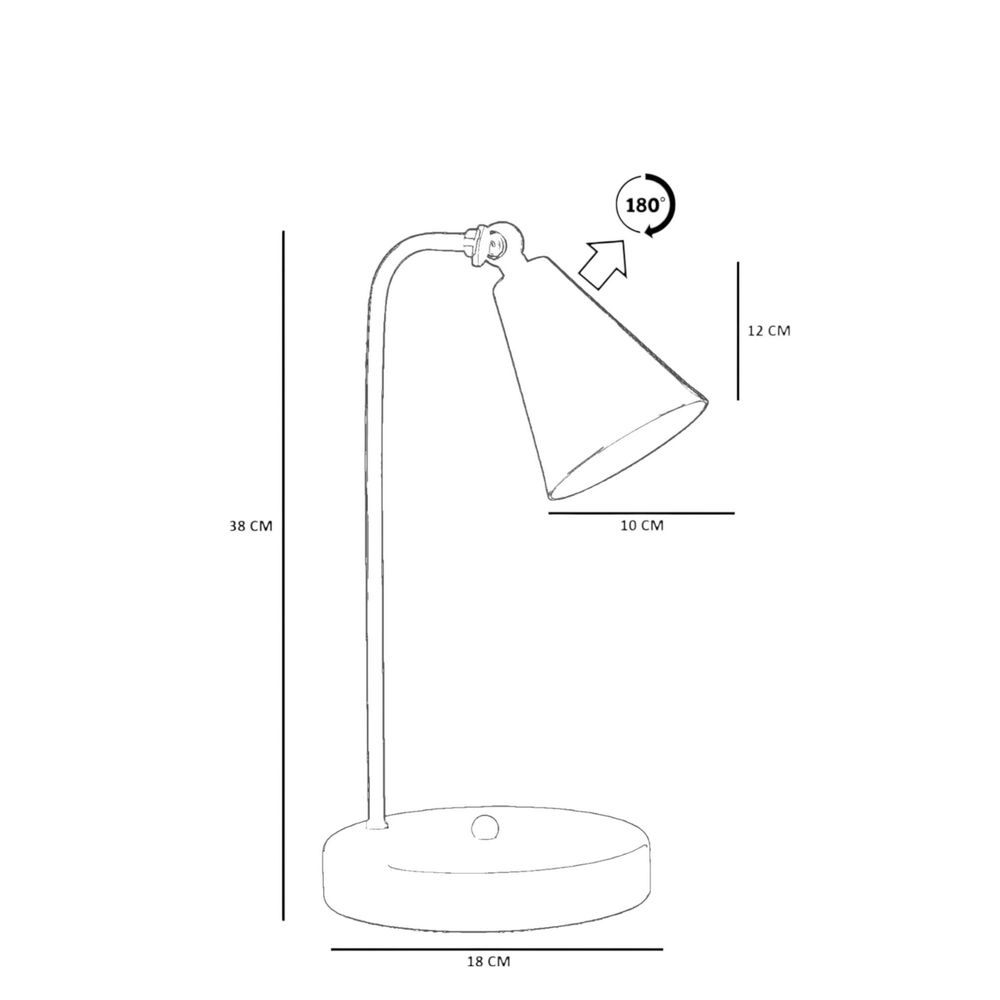 Opviq Stolna lampa 335, crna slika 4
