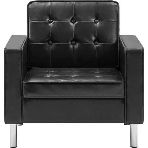 Fotelja od umjetne kože crna slika 27
