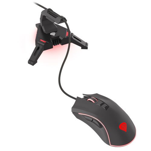 Natec NBU-1441 GENESIS VANAD 300, Gaming Mouse Bungee + USB Hub (4-Ports), Red Backlight, Black, Cable 1,5m slika 3