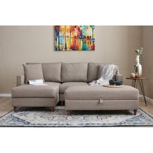 Eva Left - Ugao Sofa u Krem Boji