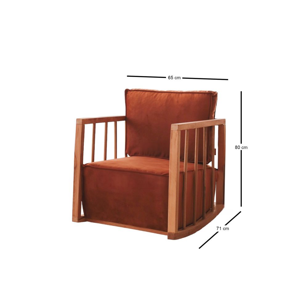 Sallanan - Cinnamon Cinnamon Wing Chair slika 8