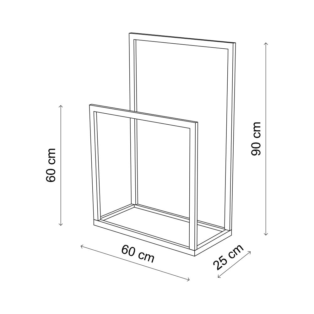 Hall stand Ged-032 - Crni metalni stalak slika 3