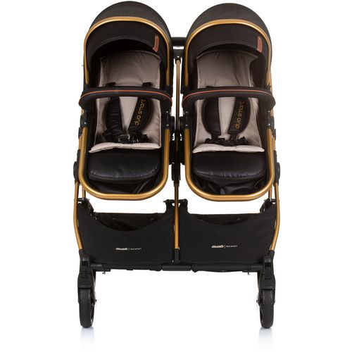 Chipolino dječja kolica za blizance ili dvoje djece Duo Smart Obsidian / Gold slika 8