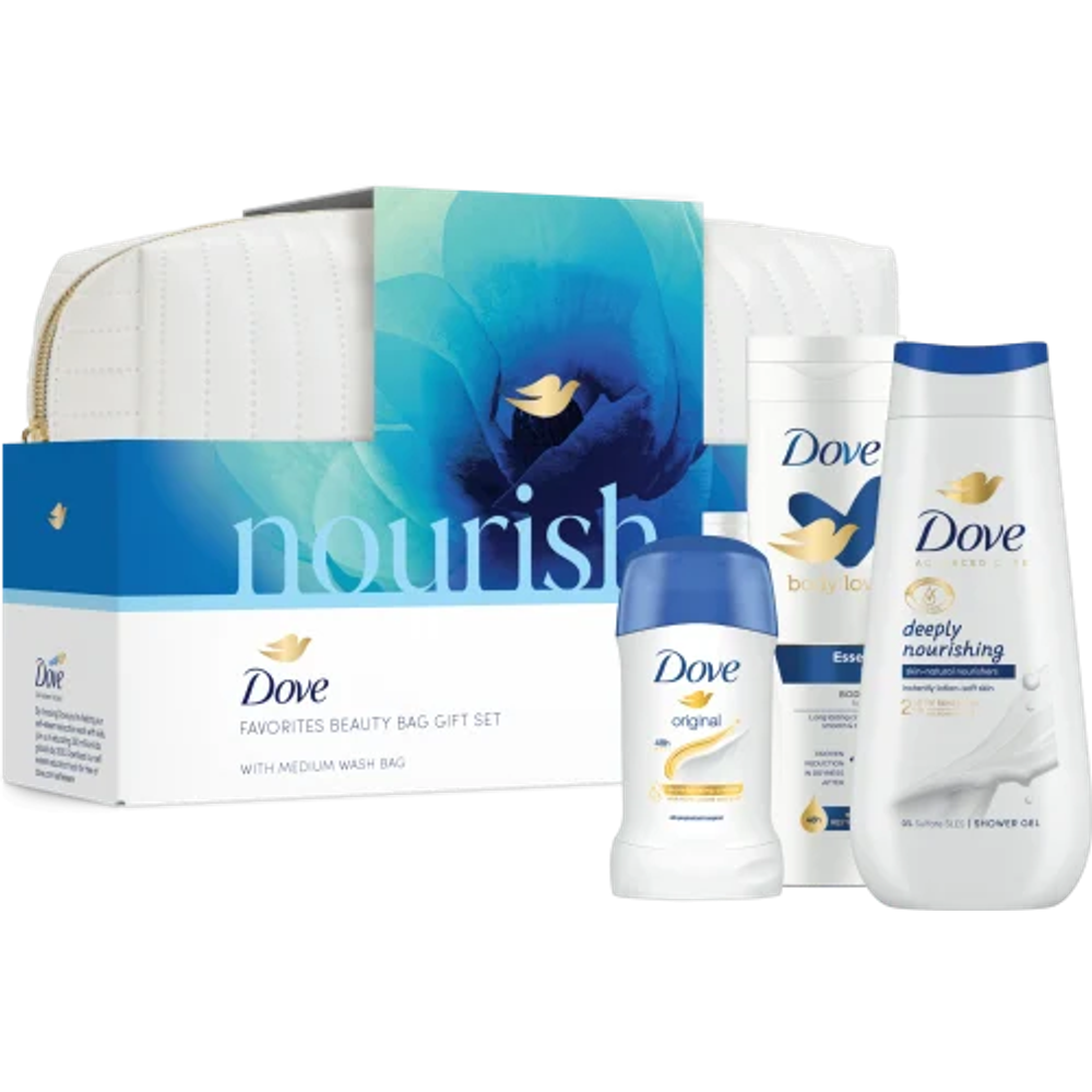 Dove Poklon set Original (gel za tuširanje, losion za tijelo, dezodorans u stiku, neseser) slika 1