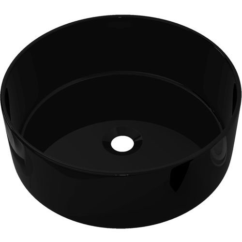 Keramički okrugli umivaonik 40 x 15 cm crni slika 20