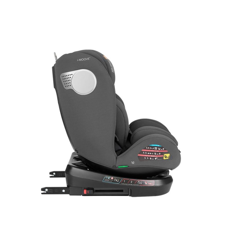 Kikka Boo Rotirajuća autosjedalica i-Moove 40-150cm i-Size Isofix, Dark Grey slika 4