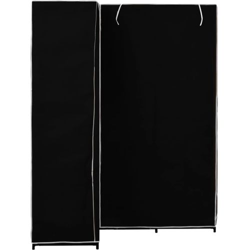 282449 Corner Wardrobe Black 130x87x169 cm slika 10