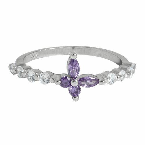 J&B Jewellery 925 Srebrni Prsten 00000103-Purple slika 1