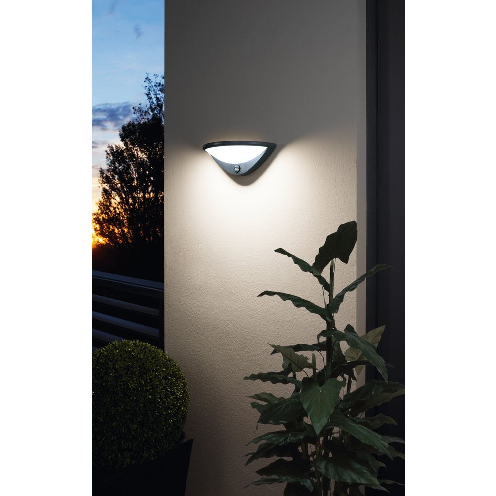 Eglo Belcreda Vanjska Zidna Lampa sa LED Osvjetljenjem, 9,3W, 1050lm, 3000K, Lijevani Aluminij/Crna slika 2