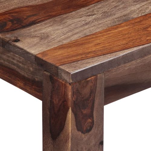 Konzolni stol od masivnog drva šišama sivi 120 x 30 x 76 cm slika 5