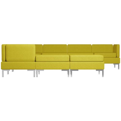 9-dijelni set sofa od tkanine žuti slika 5