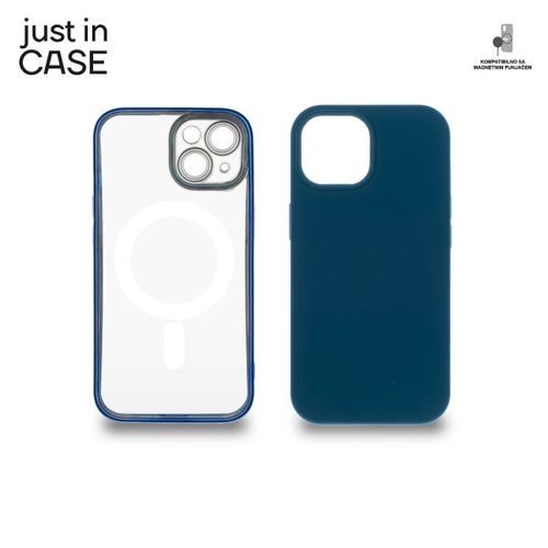 2u1 Extra case MAG MIX PLUS paket PLAVI za iPhone 15 Plus slika 1