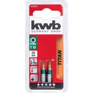 KWB TITAN nastavak za odvijač 25 mm / bit TORX T10, set 2/1