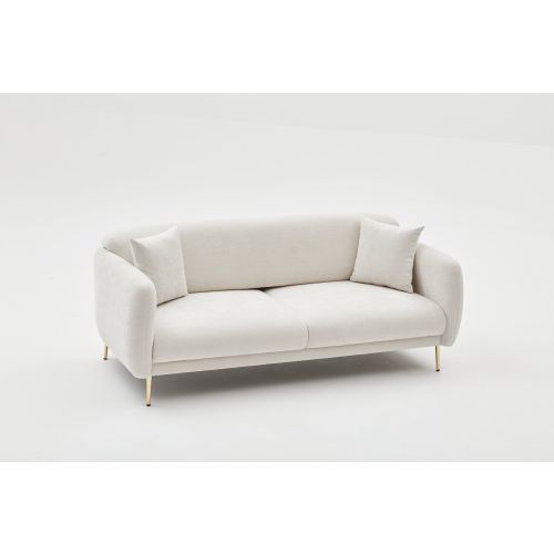 Atelier Del Sofa Trosjed na razvlačenje, Krem Zlato, Simena - Cream slika 7