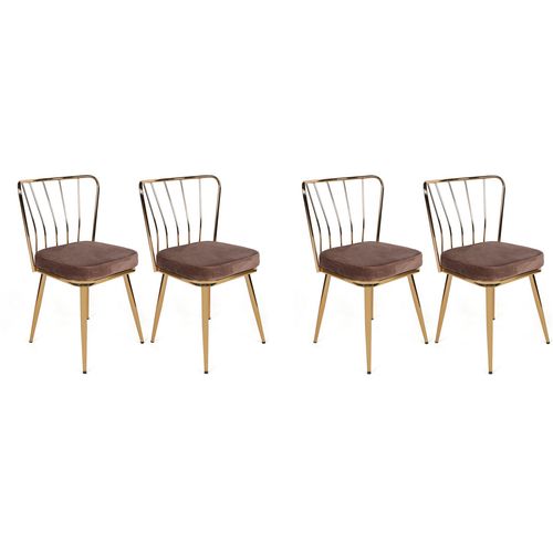 Yıldız-927 V4 Light Brown
Gold  Chair Set (4 Pieces) slika 1