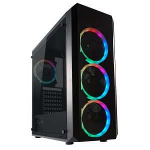 LC-Power 703B - Quad-Luxx RGB Gaming Kućište, Crno, Bez Napajanja