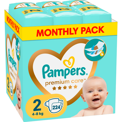 Pampers Premium Care mesečno pakovanje pelena slika 2