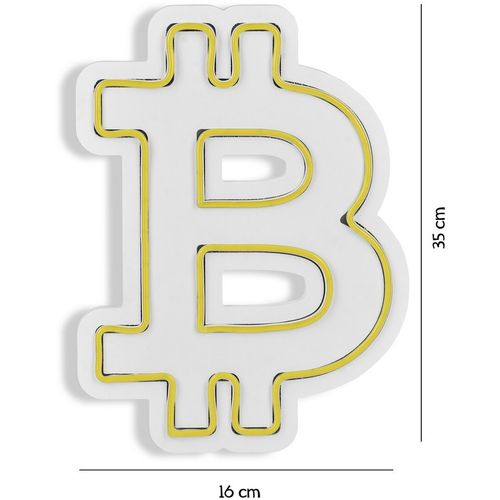 Wallity Ukrasna plastična LED rasvjeta, Bitcoin - Yellow slika 18