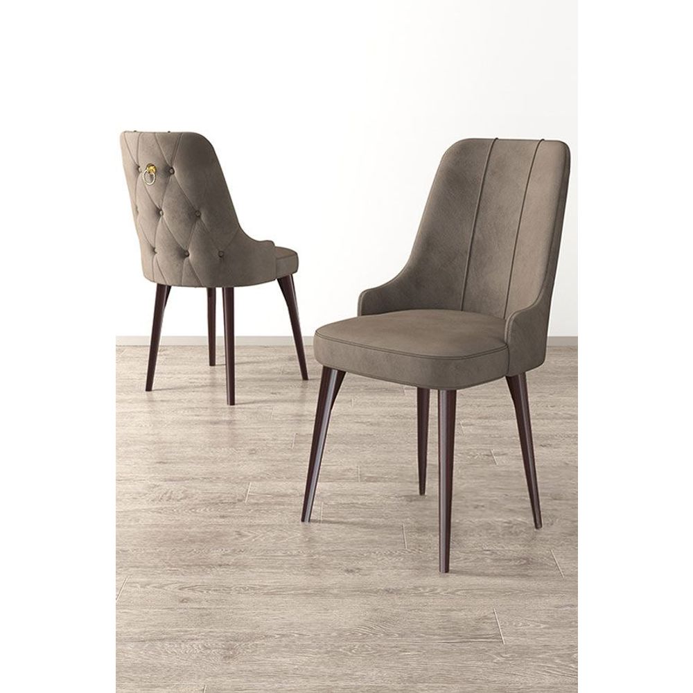 Newa - Cappuccino, Smeđi Set Stolica (6 Komada) slika 1
