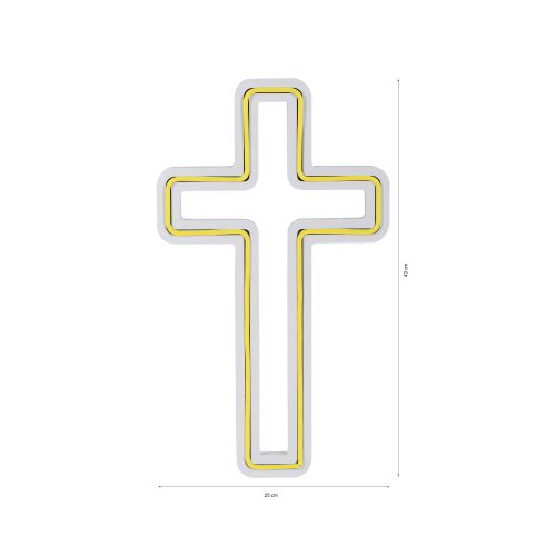 Wallity Ukrasna plastična LED rasvjeta, Cross Sign - Yellow slika 7