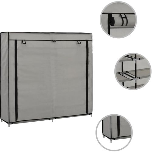 282434 Shoe Cabinet with Cover Grey 115x28x110 cm Fabric slika 27