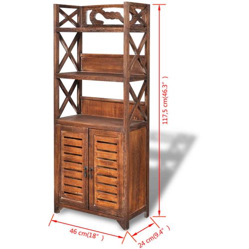 Kupaonski ormarić Albuquerque drveni smeđi 46 x 24 x 117,5 cm slika 12