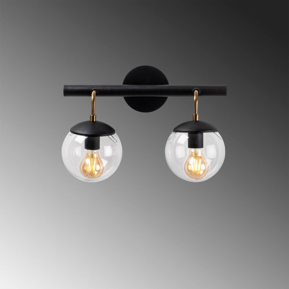 Gondol - 3012 Crna Zidna Lampa slika 5