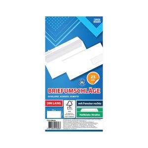 TipTop Office Koverta Amerikan Desni Prozor Strip 110x230mm 25/1, Bijela