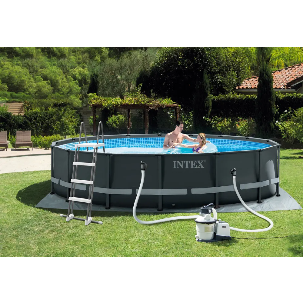Intex montažni bazen 488x122 cm Ultra XTR Frame, tamno siva - 26326NP slika 3