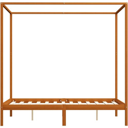 Okvir za krevet s baldahinom od borovine boja meda 140 x 200 cm slika 9