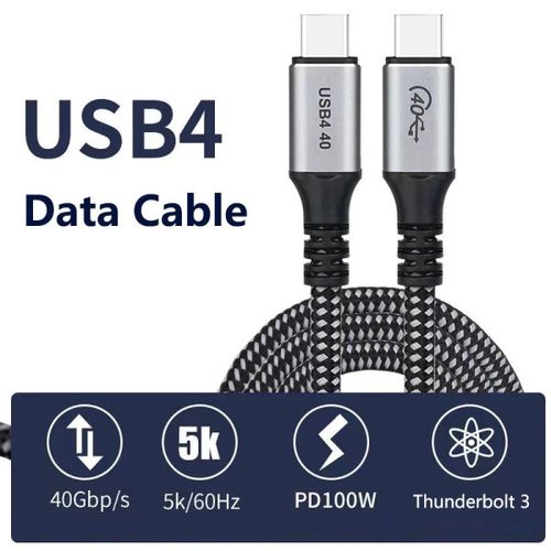 Kabl USB-C  Kettz KT-USB4 Thunderbolt 3 40Gbps/100W 1,2m slika 2