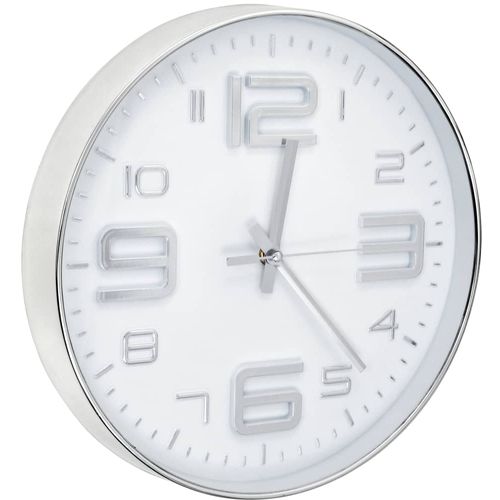 Zidni sat 30 cm srebrni slika 16