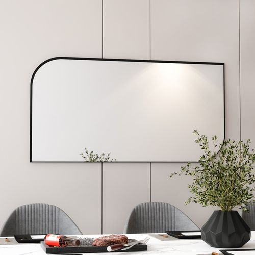 Akron - Black Black Decorative Chipboard Mirror slika 3