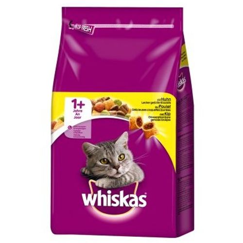 WHISKAS Suha hrana za mačke Piletina 1+, potpuna hrana za odrasle mačke, 300 g slika 1